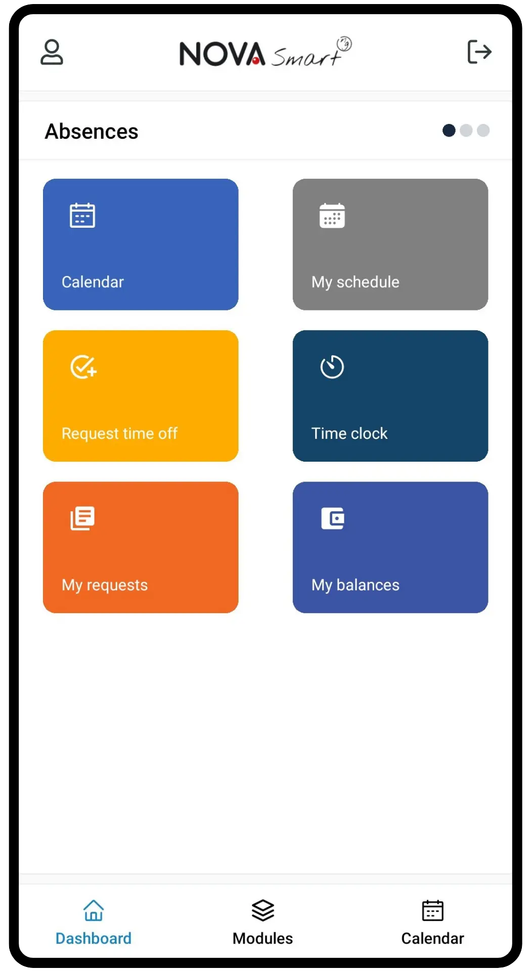 Nova Smart NG app dashboard