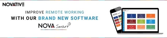 Image text ad says : Improve remote working with our brand new software Nova Smart