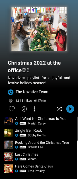 Create a Christmas Playlist at the office
